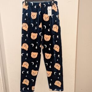 NWT AZ Blue Bear Moon And Stars PJ Pants Size L/XL
